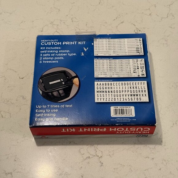 2000 Plus Heavy Duty Custom Print Kit Stamp Address Black & Red Ink Pads - Picture 7 of 8